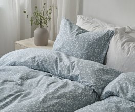 bäddset hedda blå mönstrad