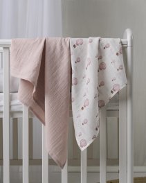 Muslinwrap 70x70 Ballong Rosa, 2-pack