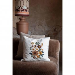 kuddfodral paula fondaco blommigt offwhite höst