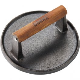 Hamburgerpress gjutjärn 17,7cm i diam