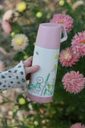 rätt start elsa beskow blomsterfesten termos 350 ml rosa