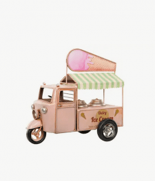 alot glassbil rosa metall