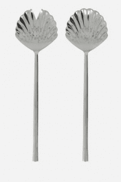 house doctor fan salladsbestick hdfan silver snäcka