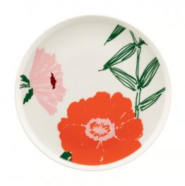 tallrik assiett marimekko orange grön rosa
