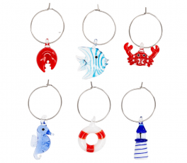 glasmarkör havsmix 6st