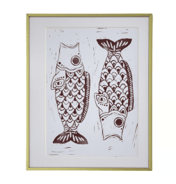 House doctor fisk wall art fisk tavla burgundy