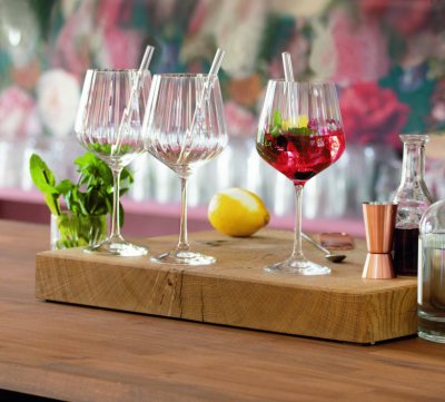 Gin & tonic glas inkl. sugrör 4-pack