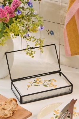 glaslåda rektangulär för servett