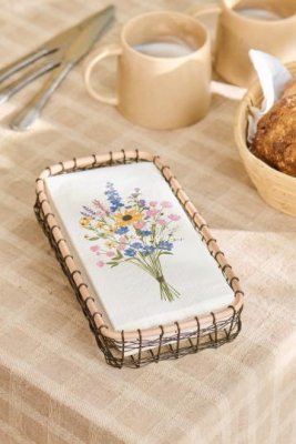 ib larsen servett blombukett