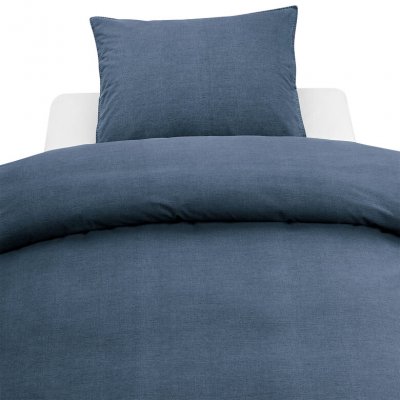 bäddset marinblå washet