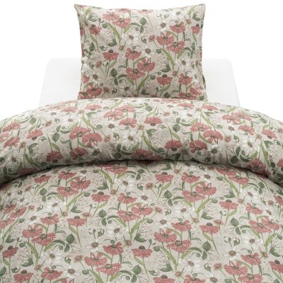 franzens textil borganäs bäddset fleur rosa2-delar