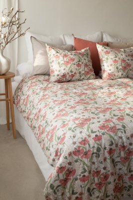 franzens textil borganäs bäddset fleur rosa2-delar