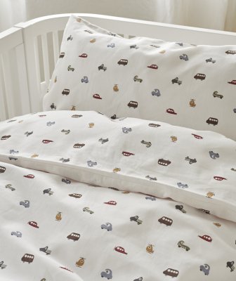 Bäddset Bilar 2-Dels Set Spjälsäng
