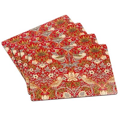 Morris & Co Bordsunderlägg Strawberry thief 4-pack 40.1 x 29.8cm