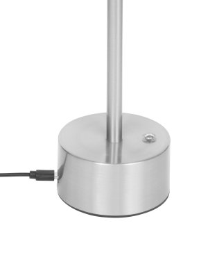 orrefors jernverk bordslampa led silver järn