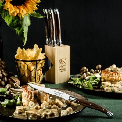 Grillknivar Laguiole Dark Wood SET