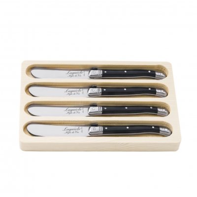 Smörkniv Laguiole Black 4-set