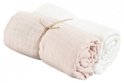 Muslinwrap 70x70 Rosa, 2-pack