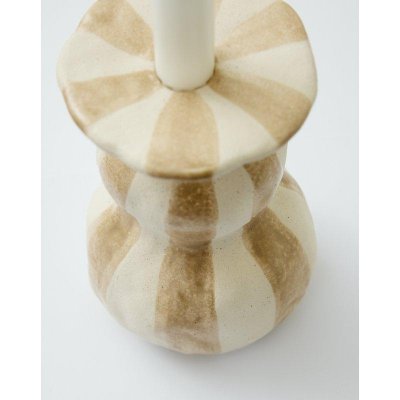 jakobsdal ljusstake raia beige offwhite