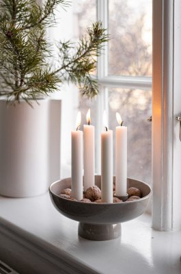 storefactory ljusstake adventsljusstake granhammar natur grå