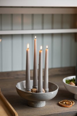 storefactory ljusstake adventsljusstake granhammar natur grå