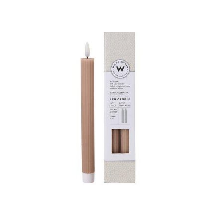 led kronljus randig beige 2-pack wikholmform