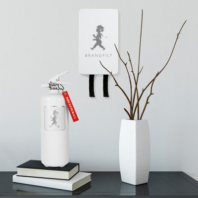 Brandfilt högblank vit