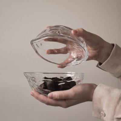 Walnut Bowl - klarglas