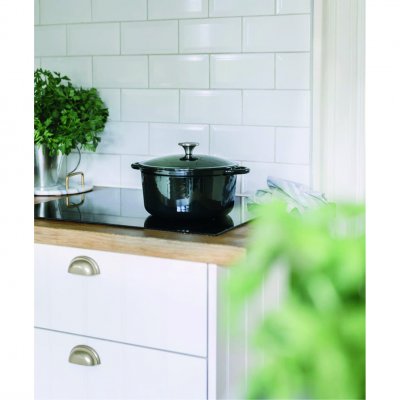 Emaljerad gjutjärnsgryta svart 4 liter