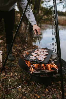 Satake Outdoor Grillplatta/Stekbord för Grill/Öppen eld/Spis