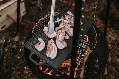 Satake Outdoor Grillplatta/Stekbord för Grill/Öppen eld/Spis