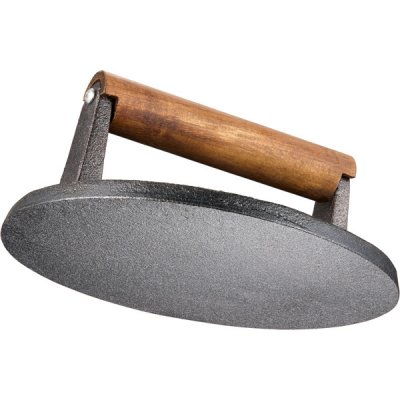 Hamburgerpress gjutjärn 17,7cm i diam