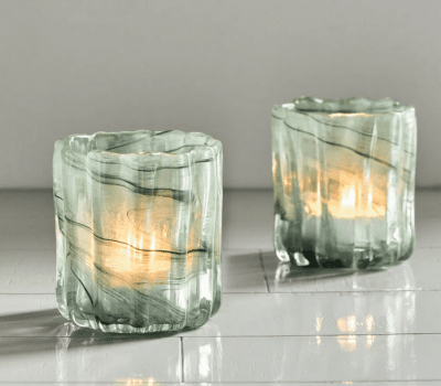 house doctor curl ljuslykta grön