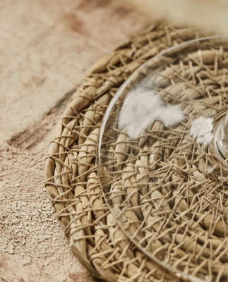 house doctor glasunderlägg sjögräs med ask