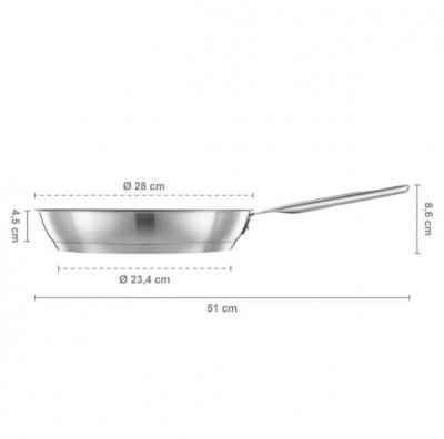 all steel stekpanna 28cm