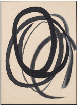 CIRCLES TAVLA CANVAS 100 CM SVART