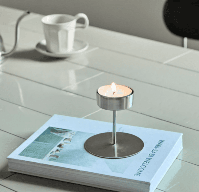 HOUSE DOCTOR VÄRMELJUSHÅLLARE SILVERFINISH STÅL