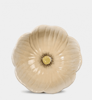 by on byon poppy skål beige 18cm blomma vallmo