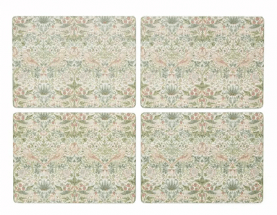Morris & Co Bordsunderlägg Strawberry thief 4-pack