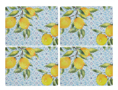 Morris & Co Bordsunderlägg amalfi lemon citron 4-pack